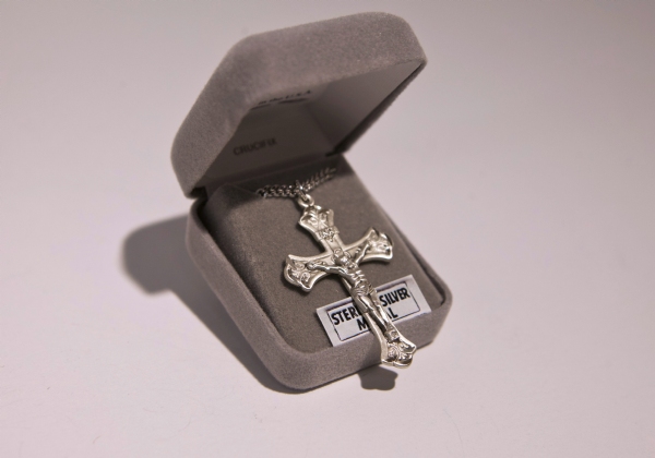 large sterling silver crucifix pendant