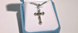 TWO TONED CRUCIFIX MEDAL