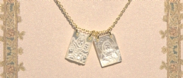MOTHER OF PEARL SCAPULAR NECKLACE